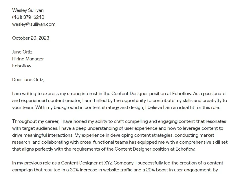 PraxJobs cover letter generator creating personalized letters based on job requirements