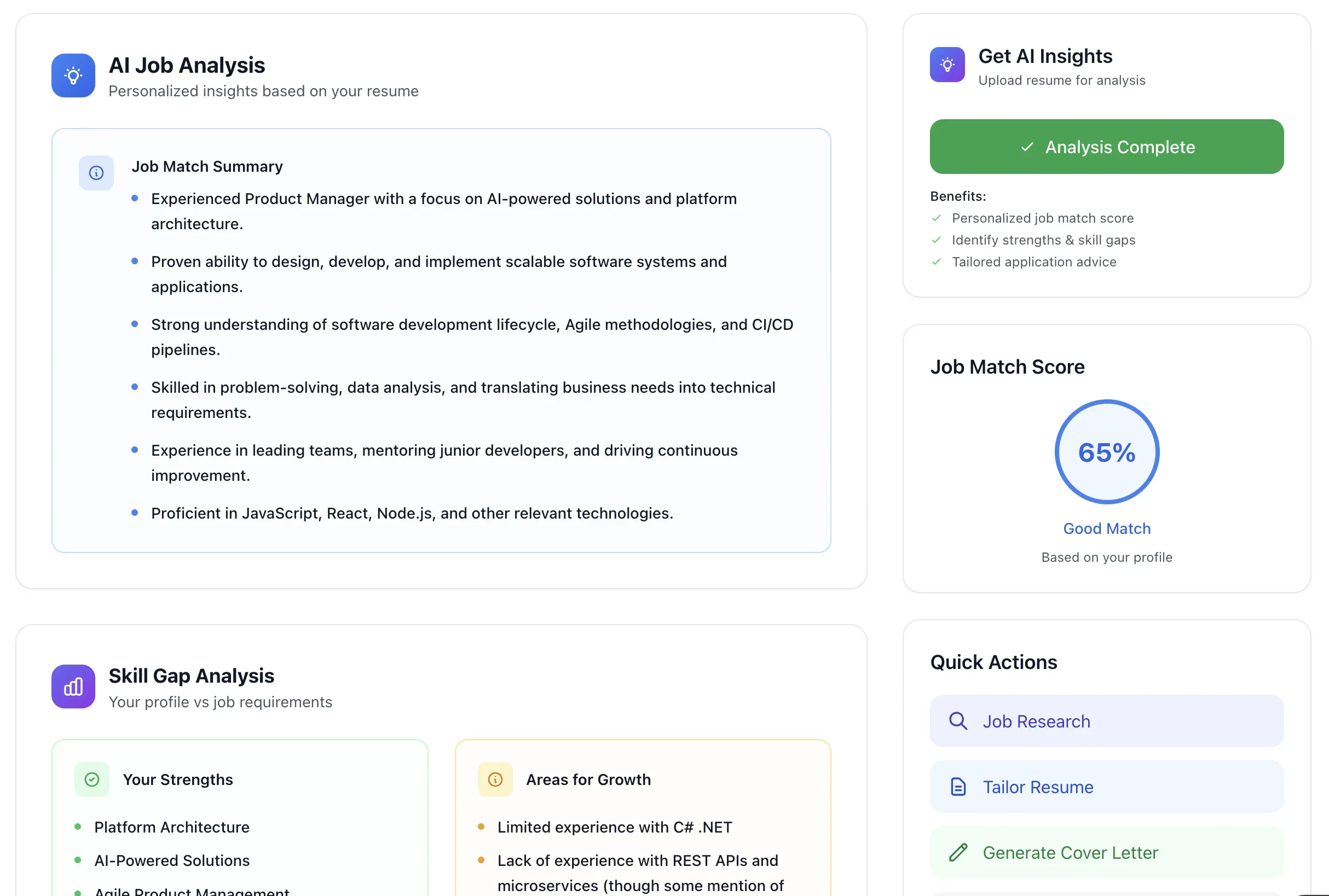 PraxJobs job search interface with filters for location, employment type, and match scoring